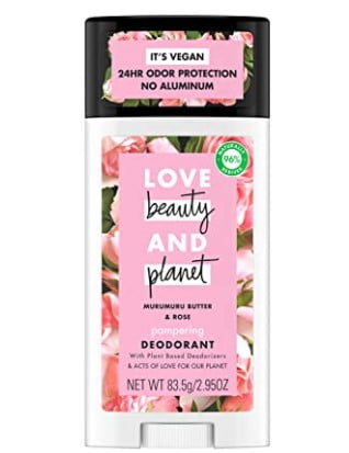 Cruelty free deodorant: love beauty and planet deodorant