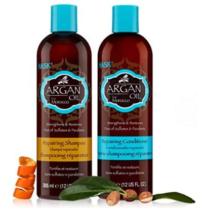 cruelty free shampoo and conditioner: HASK ARGAN OIL Repairing Shampoo + Conditioner
