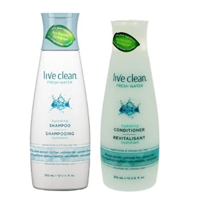 cruelty free shampoo and conditioner: Live Clean Fresh Water Hydrating Shampoo and Conditioner