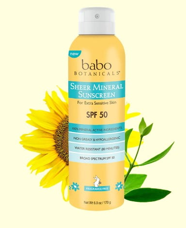 cruelty free sunscreen: Babo Botanicals Clear Zinc Sunscreen