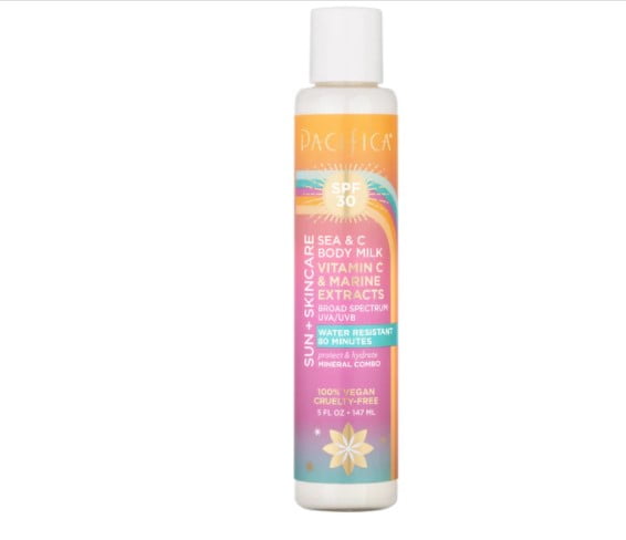 cruelty free sunscreen: Sea & C Body Milk SPF 30
