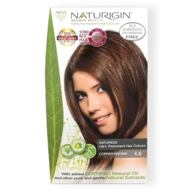 cruelty free hair color: NATURIGIN Copper Brown 4.6